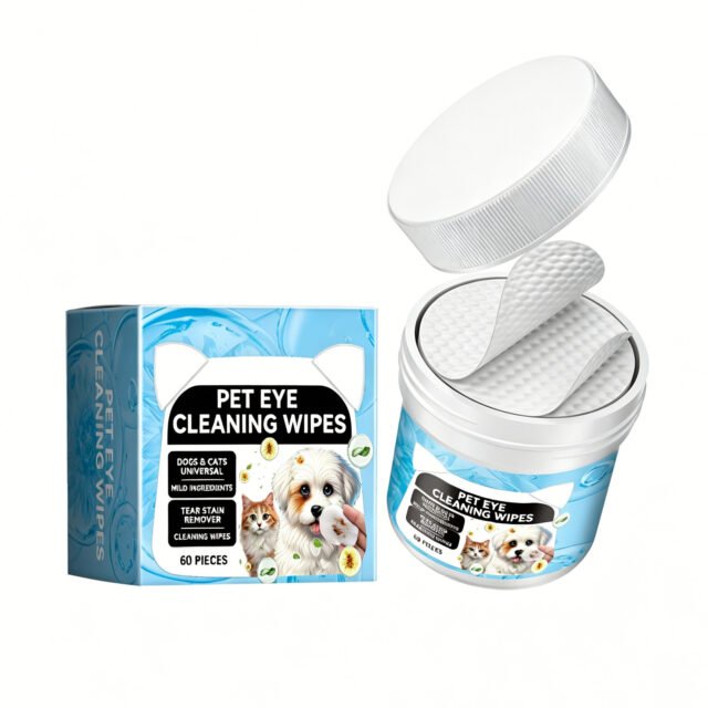 PawEase™ Pet Eye Cleaning Wipes – Tear Stain Cleaning Pads for Dogs & Cats